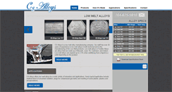 Desktop Screenshot of csalloys.com